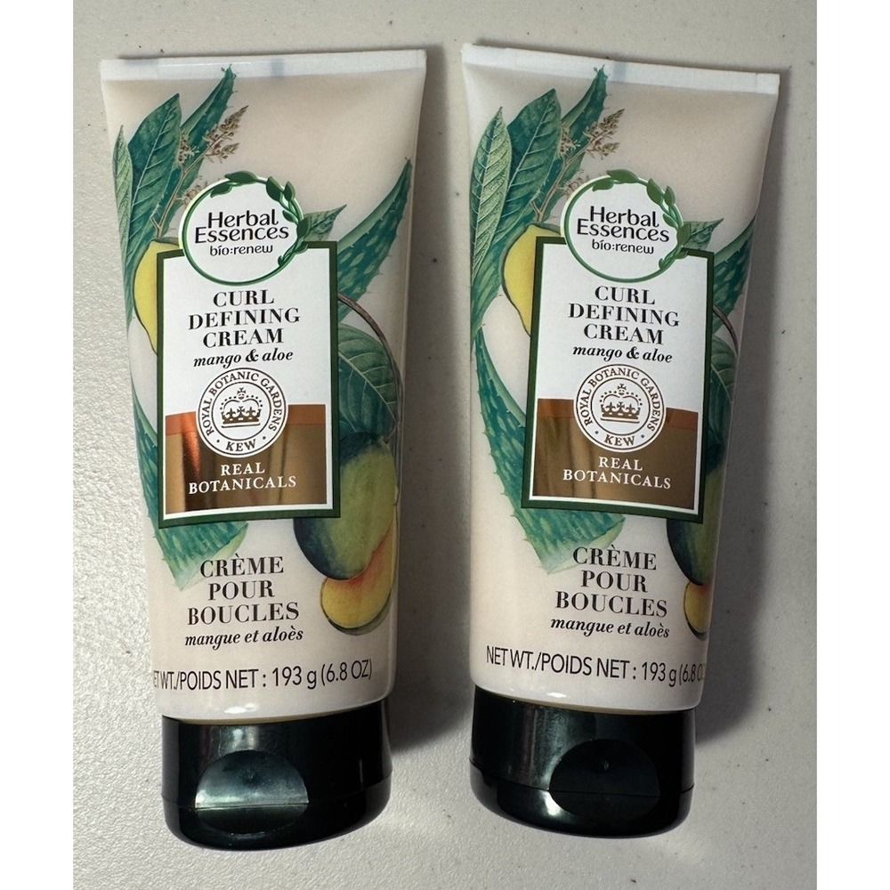2-Herbal Essence Bio:Renew Curl Defining Cream Mango & Aloe 6.8 oz each NEW